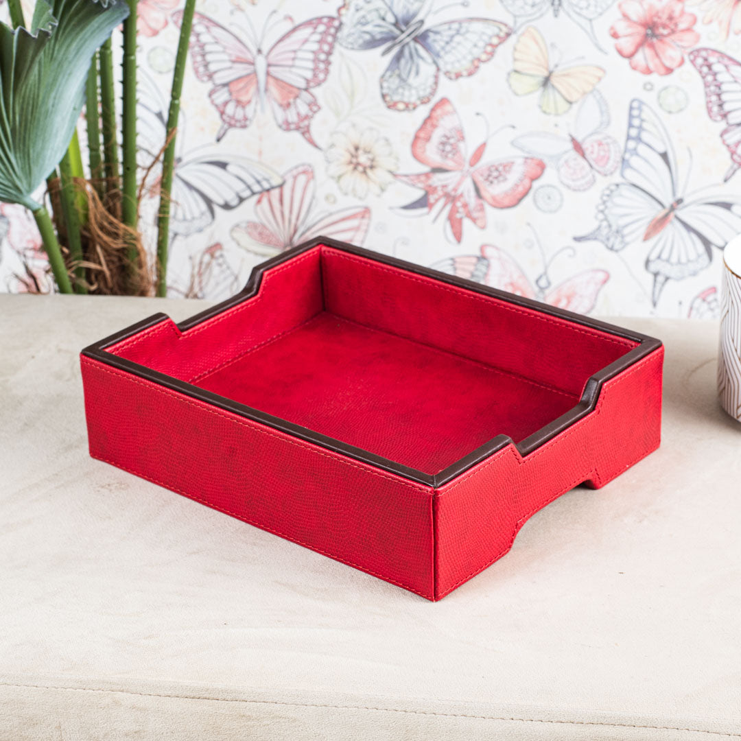 Red Multi Purpose Tray (24X19X6)-CM