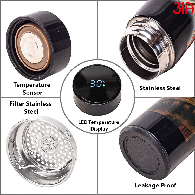 Stainless Steel Bottle with LED Temperature Display