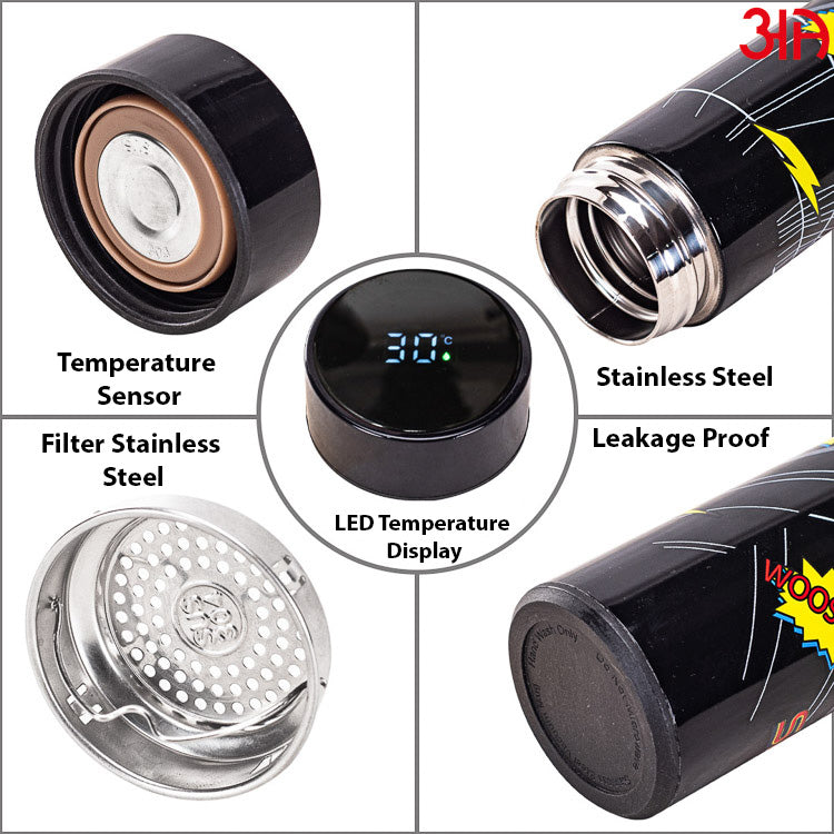 Stainless Steel Bottle with LED Temperature Display