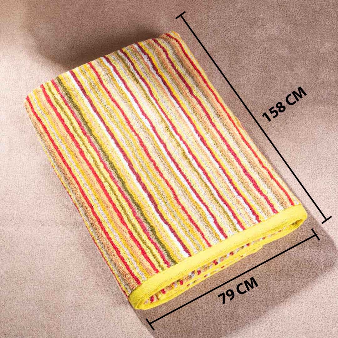 Sunset Stripe Cotton Bath Towel – 79 × 158 cm-SHADE-1