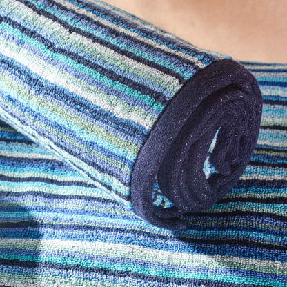Aqua Marine Striped Cotton Towel – 79 × 158 cm-SHADE-2