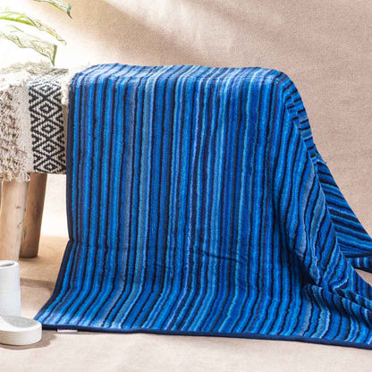 Deep Ocean Stripe Cotton Bath Towel – 79 × 158 cm-SHADE-3