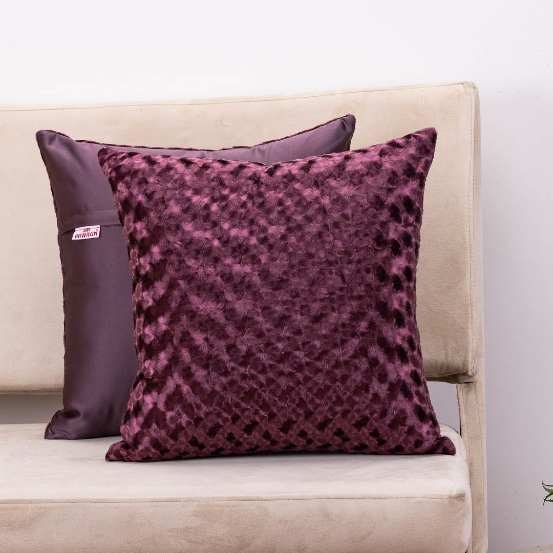 RoseFur Dark Blue Velvet Cushion Cover – 16x16 Inch Stylish Home Décor