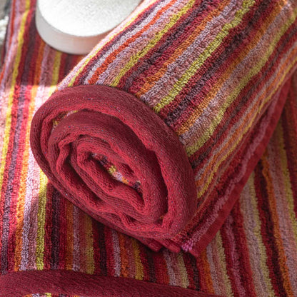 Sunset Ember Stripe Cotton Bath Towel – 79 × 158 cm-SHADE-4