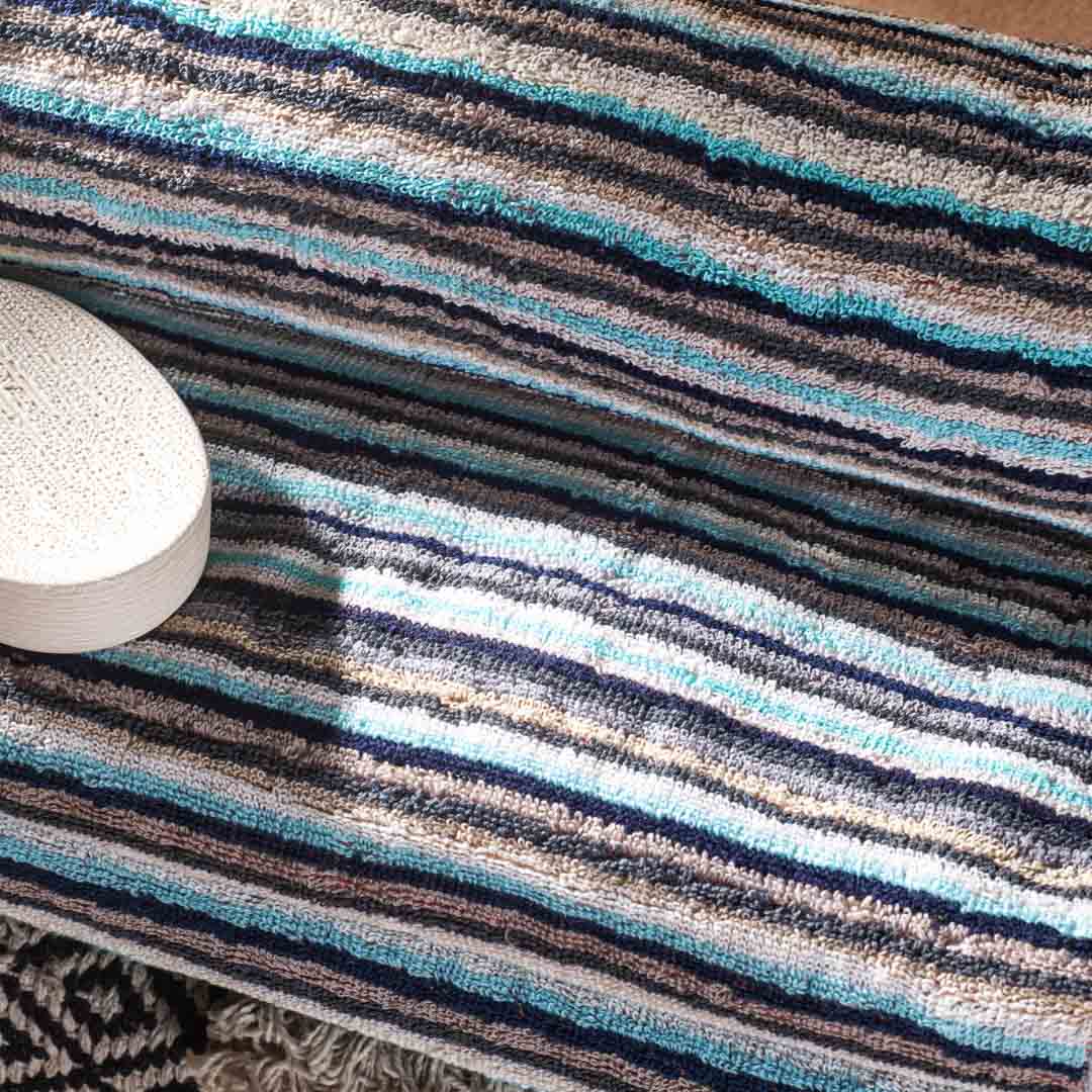 Mist Blue Horizon Cotton Bath Towel – 79 × 158 cm-SHADE-5