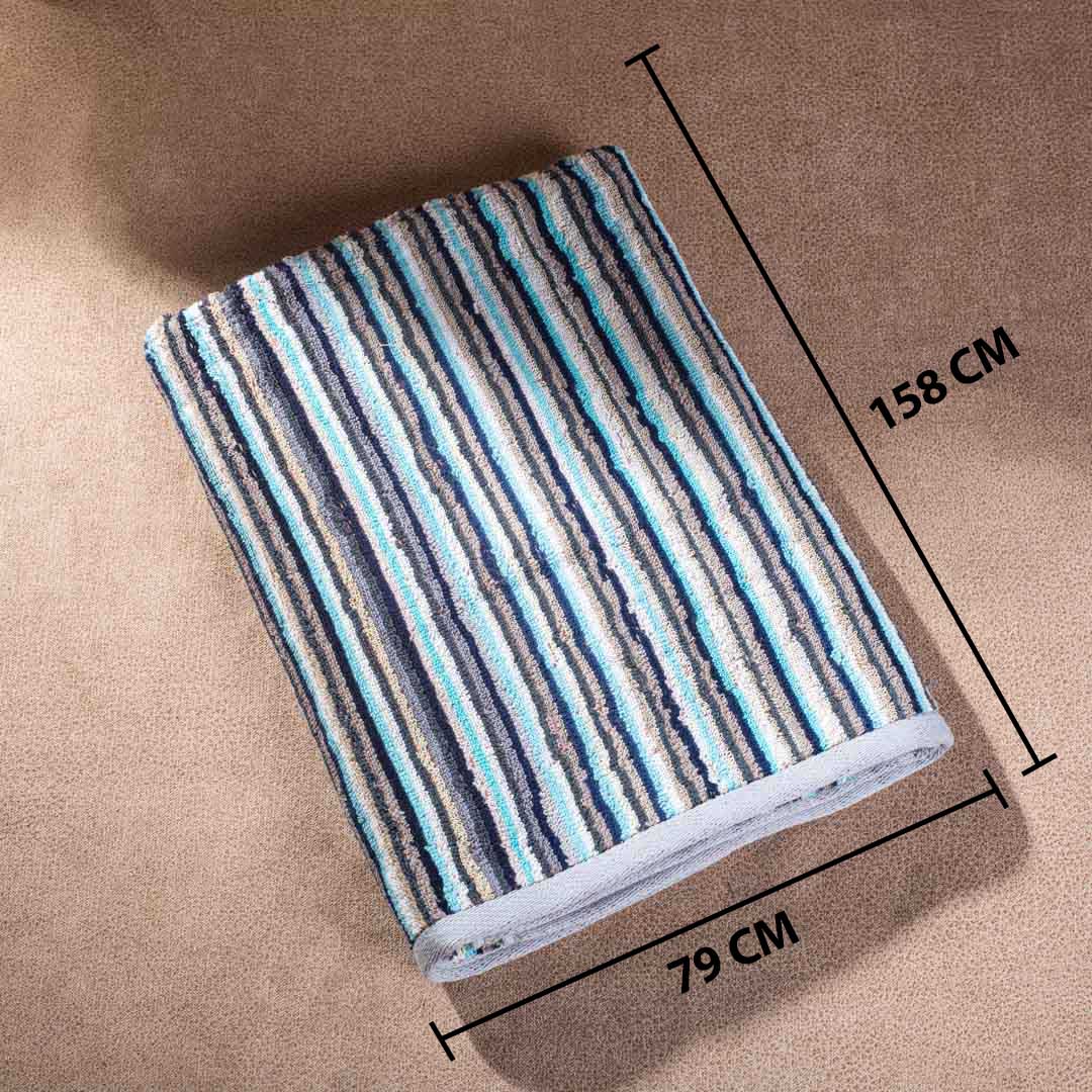 Mist Blue Horizon Cotton Bath Towel – 79 × 158 cm-SHADE-5