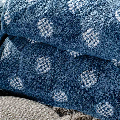 Indigo Spot Design Cotton Towel – 42 × 75 cm-DGN-5
