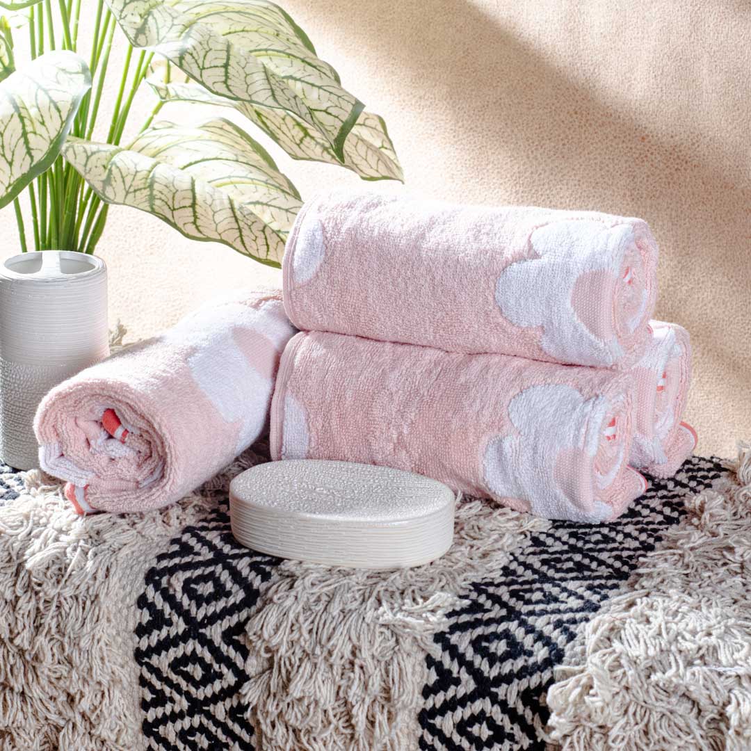 Blush Petal Cotton Towel – 42 × 75 cm-DGN-8