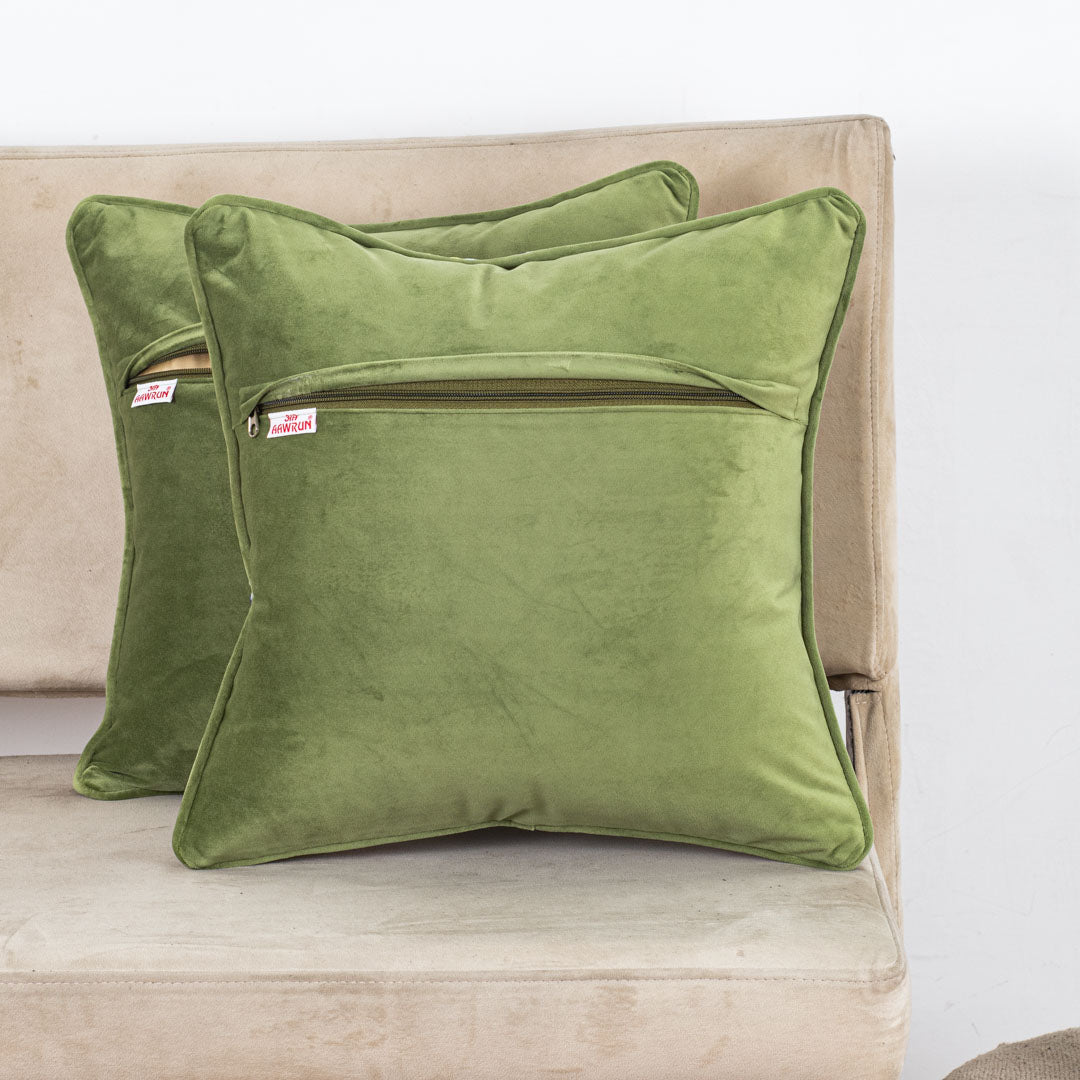 Tropical Paradise Velvet Cushion – 16 × 16 in Dgn-24