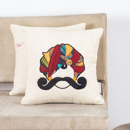 MR. RAJASTHAN And MRS. RAJASTHAN Combo Traditional Cushion Cover