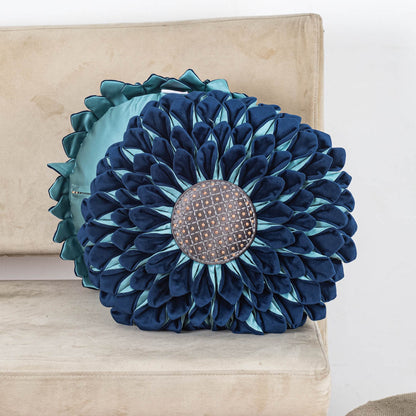 Luxe Velvet Sunflower Cushion Cover