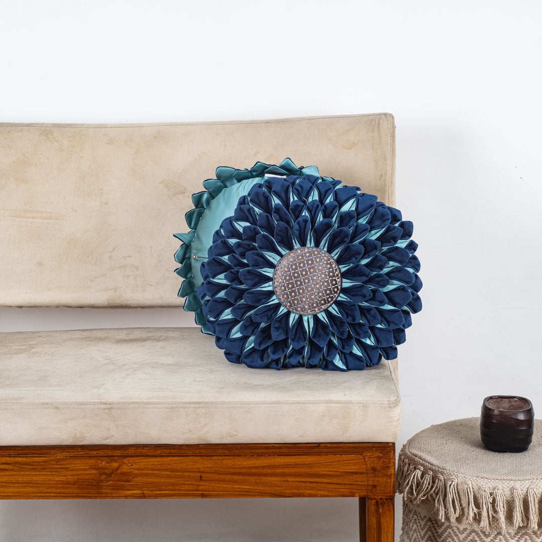 Luxe Velvet Sunflower Cushion Cover