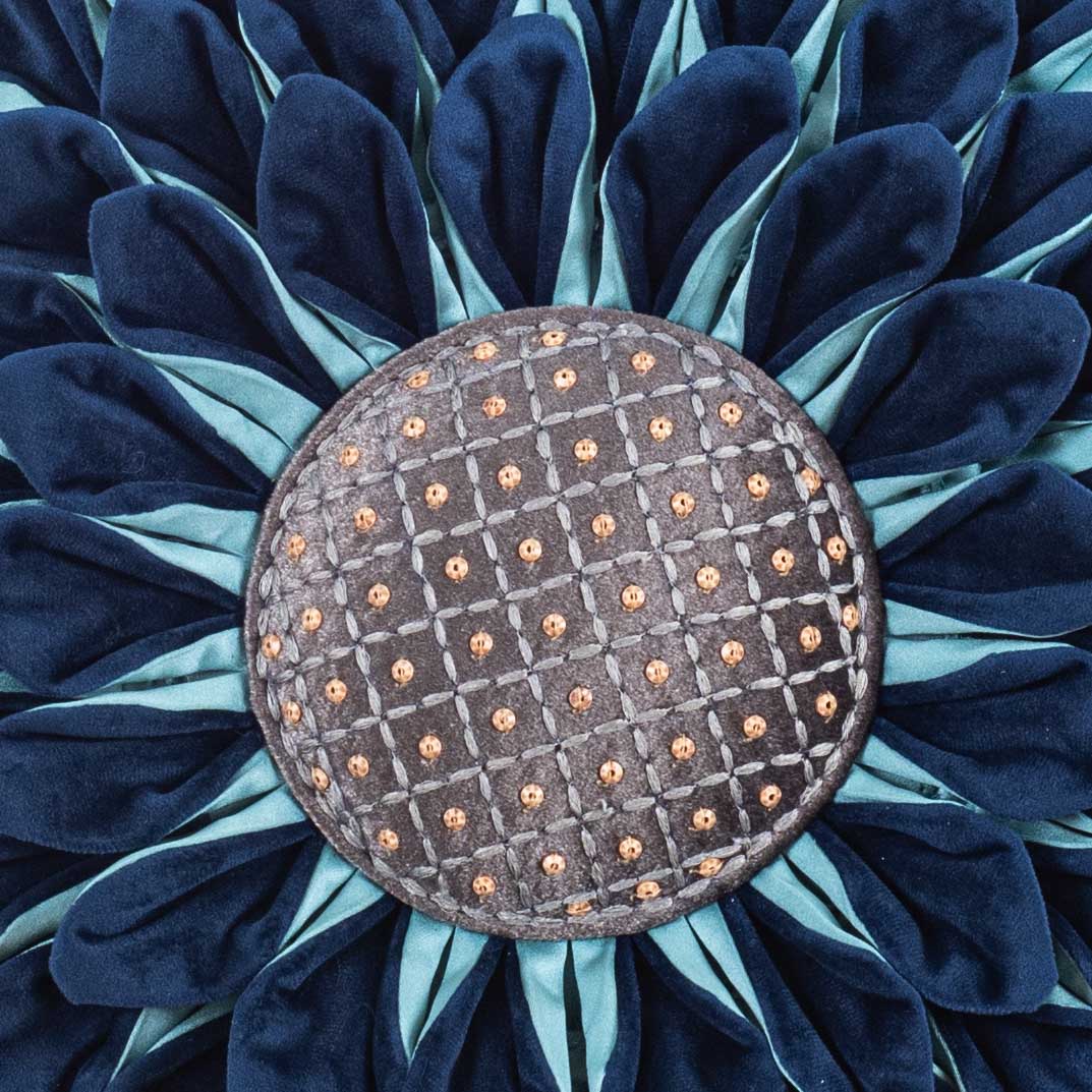 Luxe Velvet Sunflower Cushion Cover