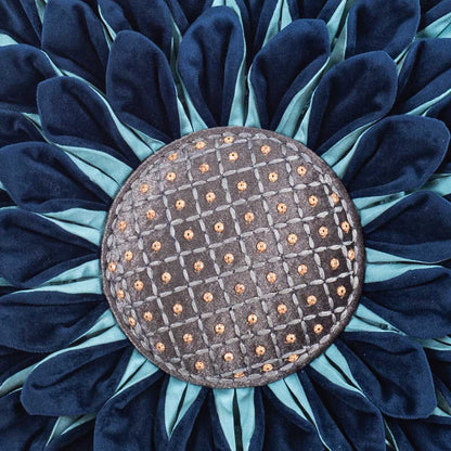 Luxe Velvet Sunflower Cushion Cover