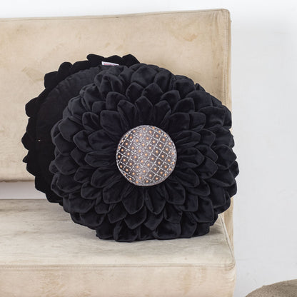 Luxe Velvet Sunflower Cushion Cover