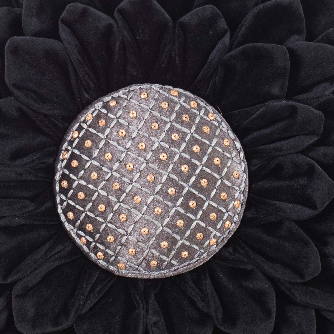 Luxe Velvet Sunflower Cushion Cover