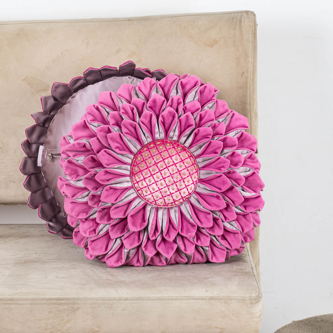 Luxe Velvet Sunflower Cushion Cover