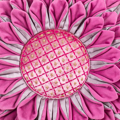 Luxe Velvet Sunflower Cushion Cover