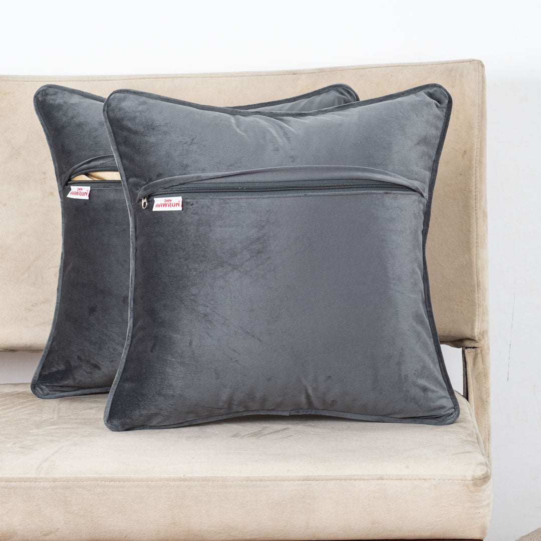 Urban Brushstroke Velvet Cushion – 16 × 16 in