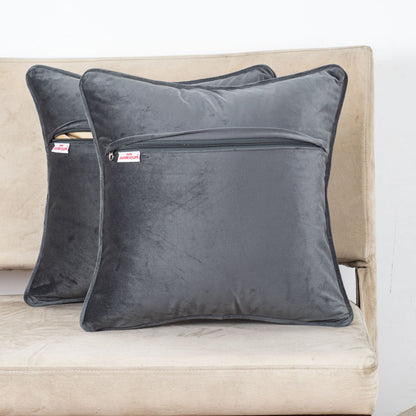 Urban Brushstroke Velvet Cushion – 16 × 16 in