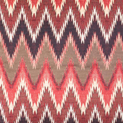 Rust Ikat Chevron Velvet Cushion – 16 × 16 in Dgn-28