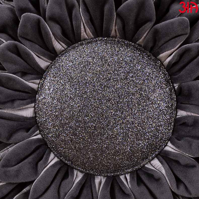 grey sunflower round cushion3