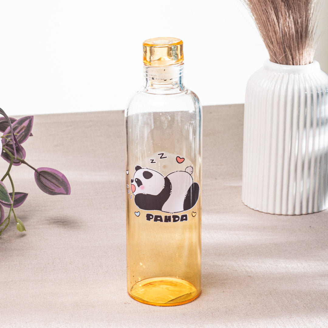 Golden Panda Edition Glass Bottle – 500ml (23×6.5 cm)