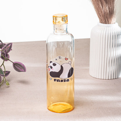Golden Panda Edition Glass Bottle – 500ml (23×6.5 cm)