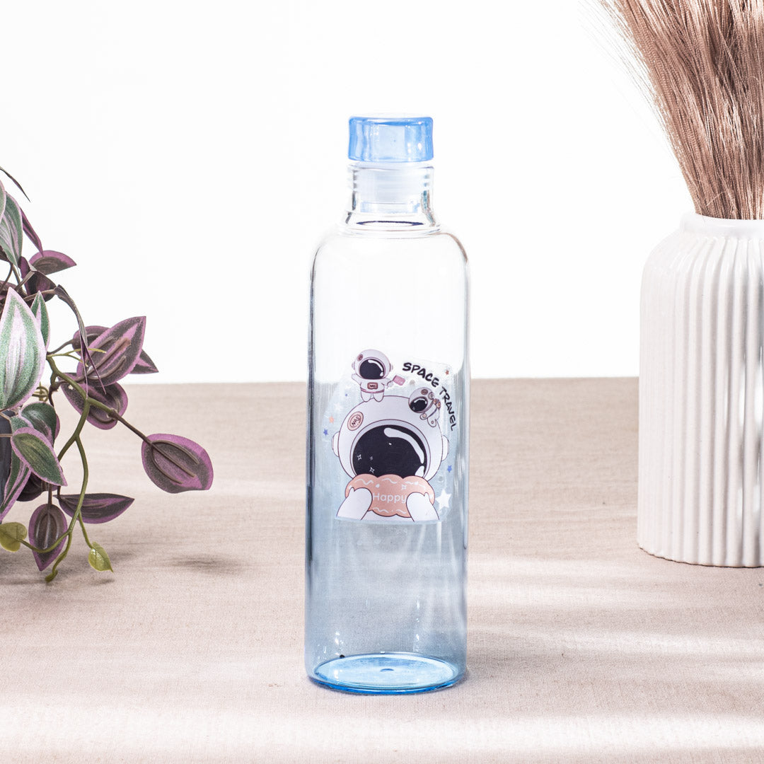 Happy Space Blue Glass Bottle – 500ml-23×6.5 cm