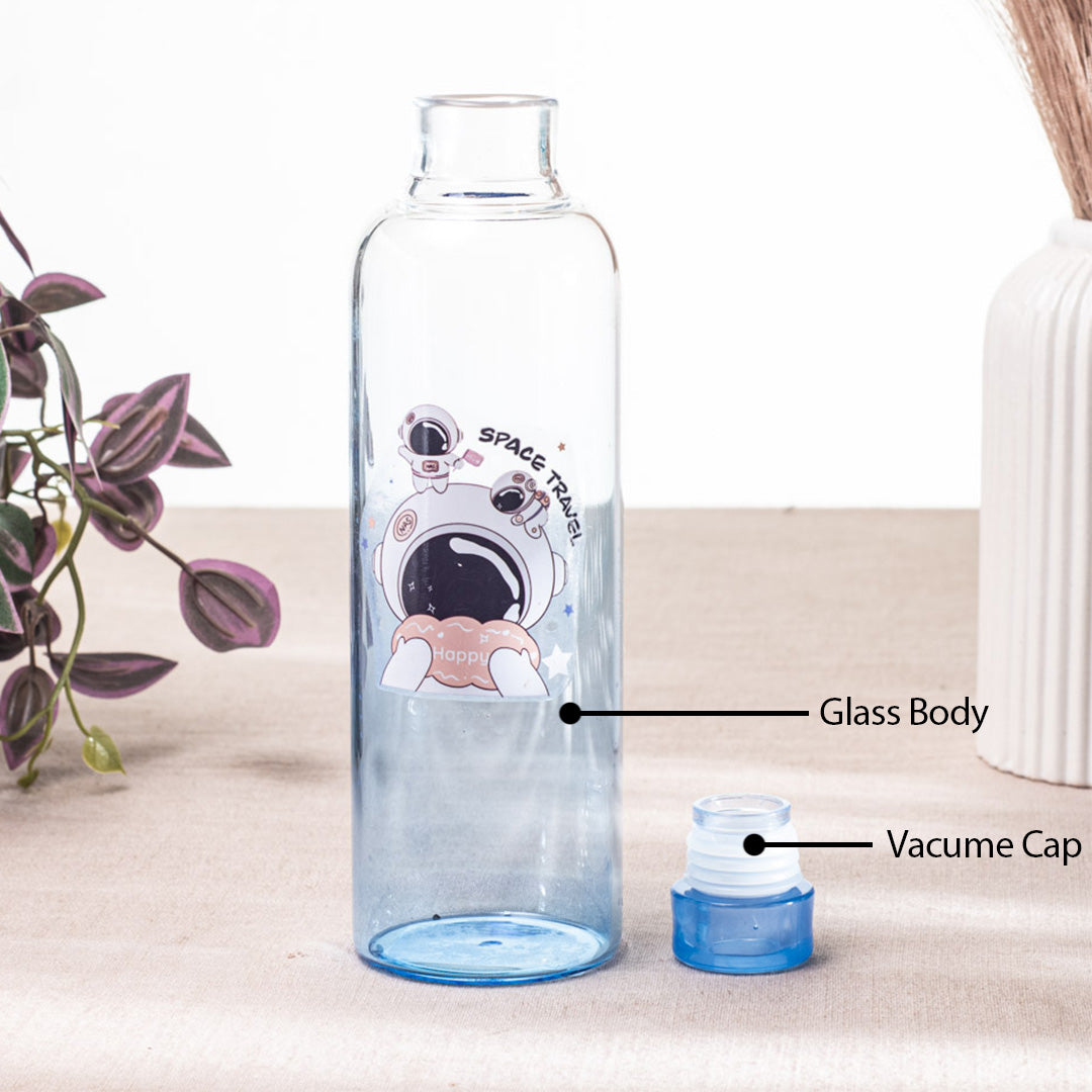Happy Space Blue Glass Bottle – 500ml-23×6.5 cm