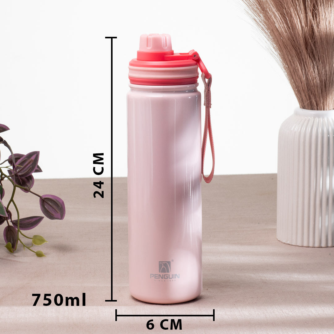 Penguin Anti-Rust Metallic Bottle – 750ml-24×6 cm