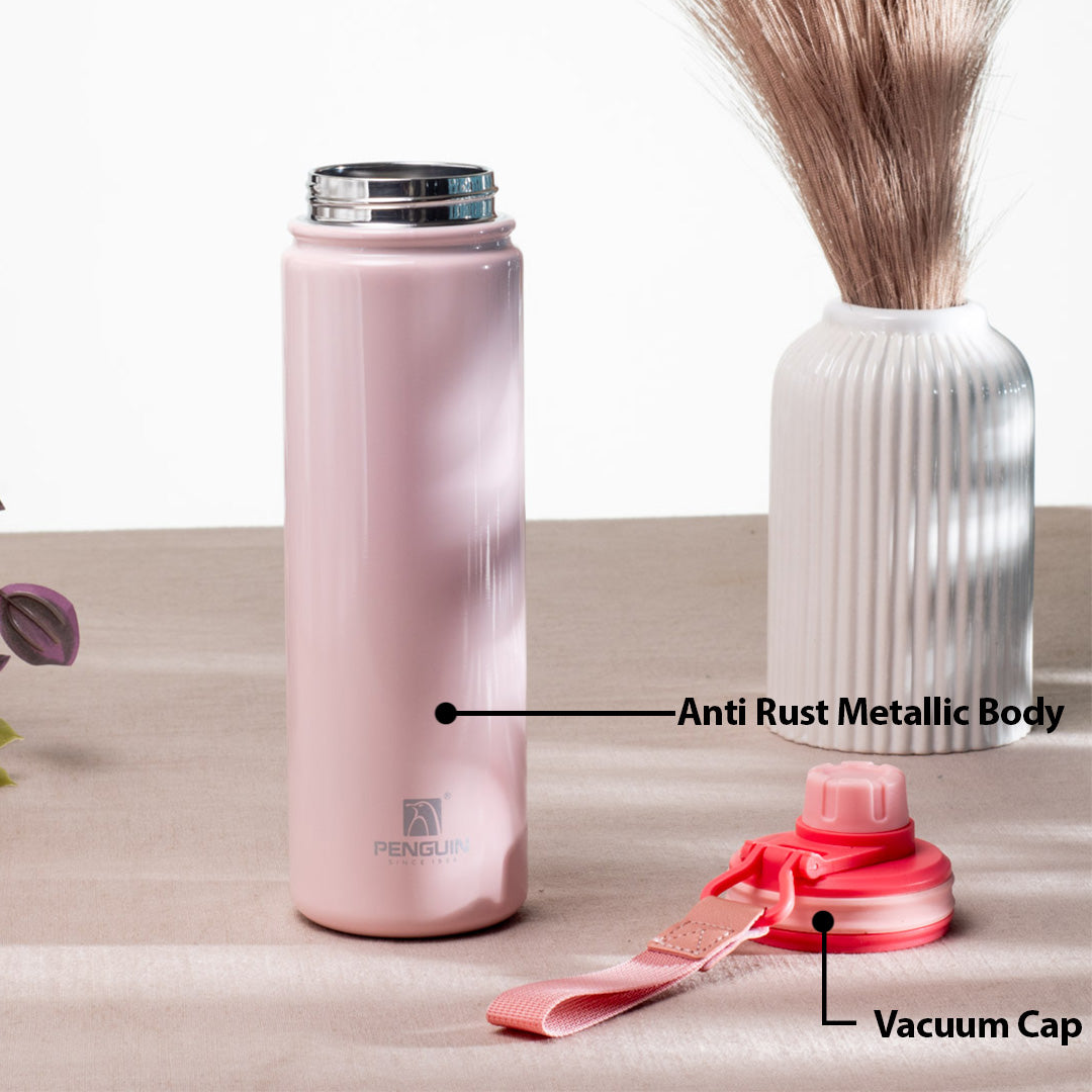 Penguin Anti-Rust Metallic Bottle – 750ml-24×6 cm