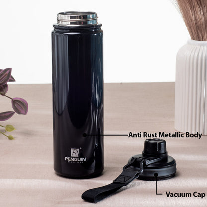 Penguin Anti-Rust Metallic Bottle – 750ml-24×6 cm