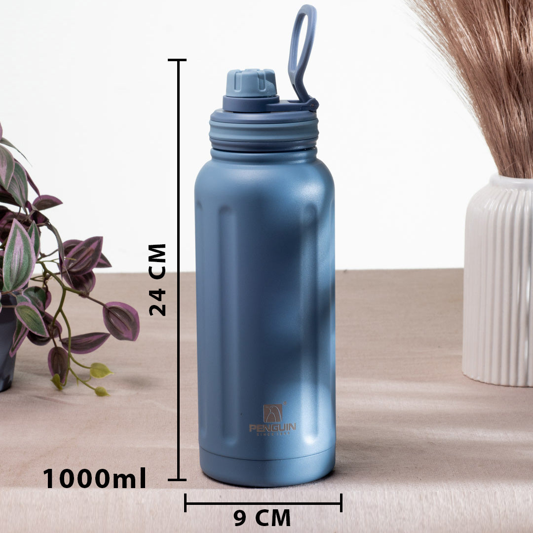 Penguin Matte Anti-Rust Stainless Steel Bottle – 1000ml-24×9 cm
