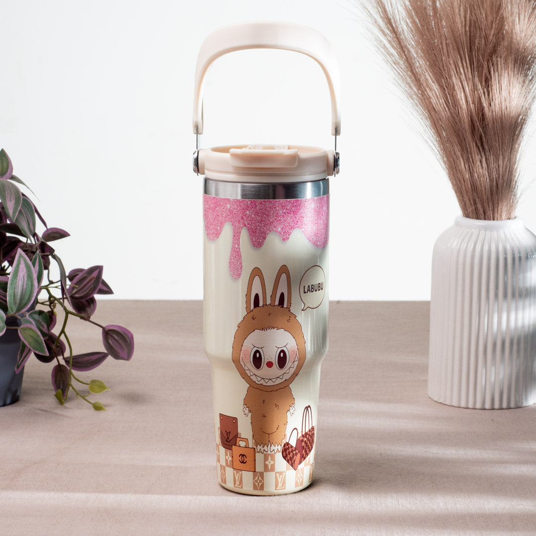 Labubu Edition Matte Anti-Rust Metallic Tumbler – 1000ml-24×9 cm