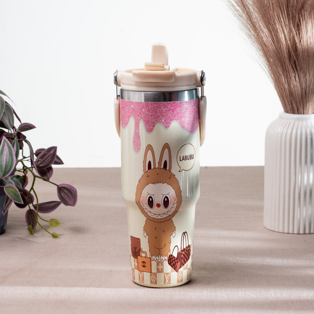 Labubu Edition Matte Anti-Rust Metallic Tumbler – 1000ml-24×9 cm