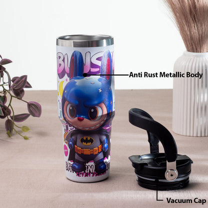 Labubu Batman Edition Anti-Rust Metallic Tumbler – 1000ml-24×9 cm