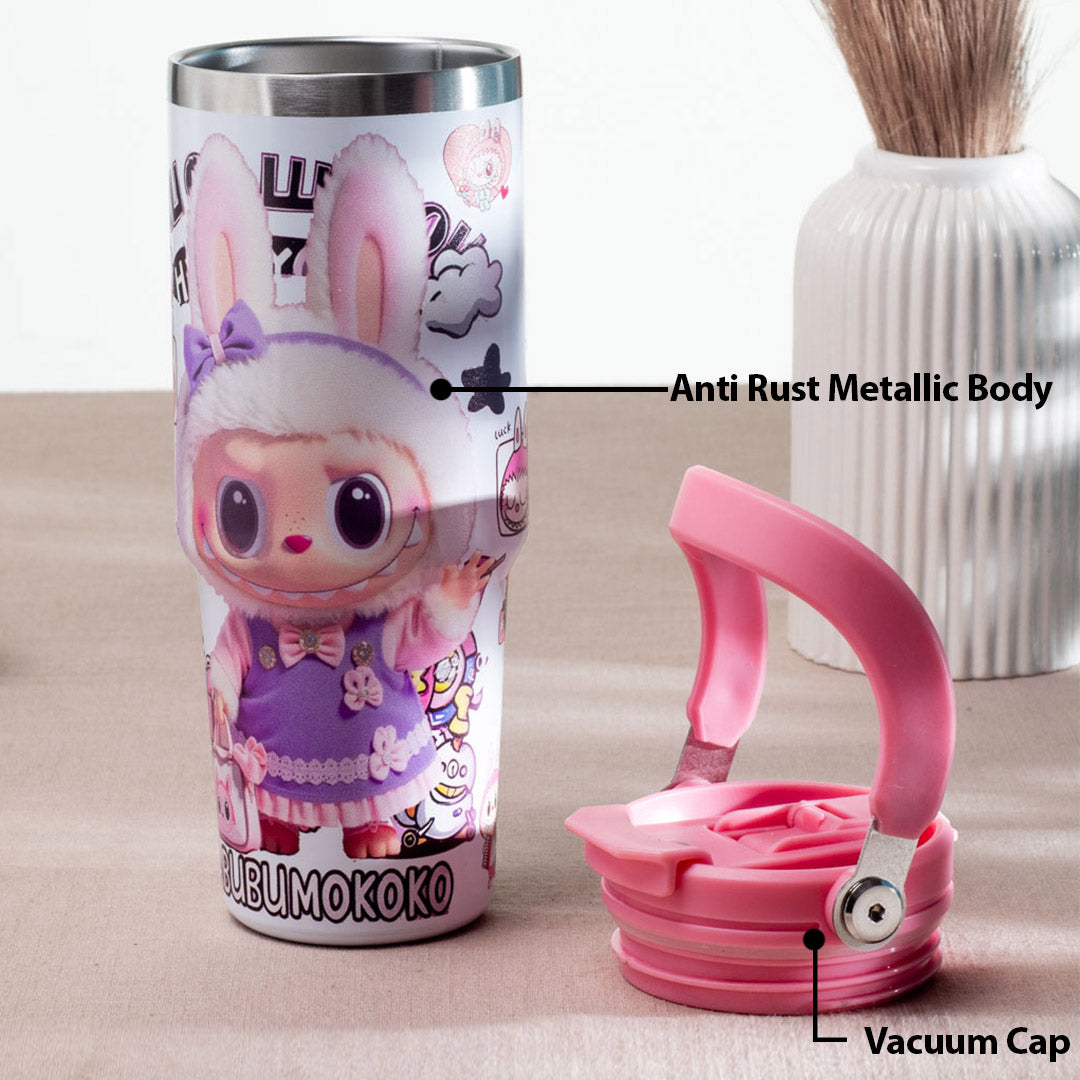Labubu Mokoko Edition Anti-Rust Metallic Tumbler – 1000ml-24×9 cm