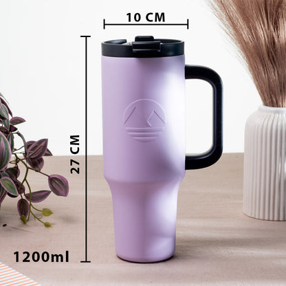 Premium 27x10 cm Anti-Rust Metallic Travel Tumbler with Vacuum Cap – Insulated Mug
