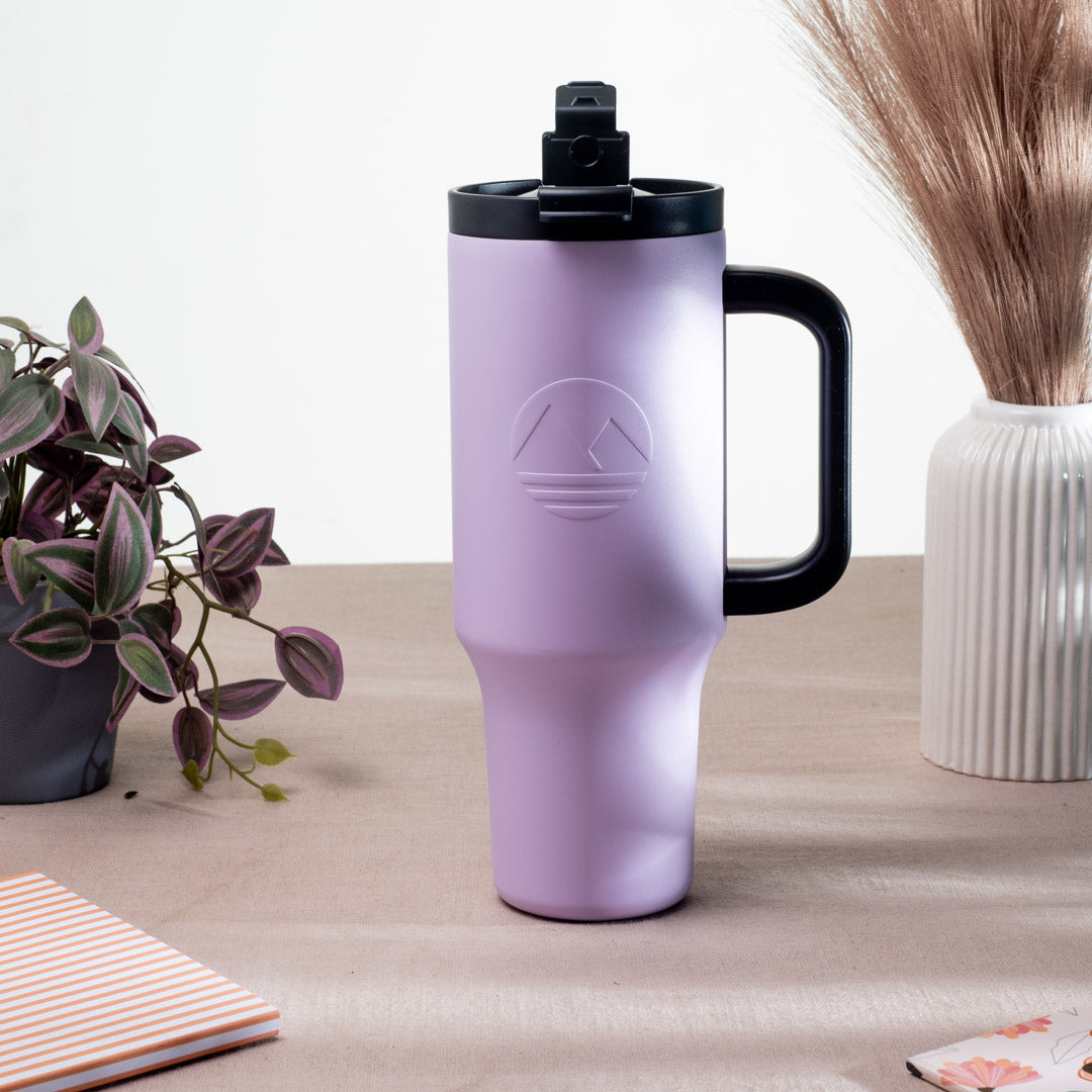 Premium 27x10 cm Anti-Rust Metallic Travel Tumbler with Vacuum Cap – Insulated Mug