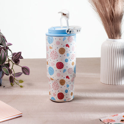 Moda Matte Abstract Pastel Anti-Rust Metallic Tumbler – 800ml-22×8 cm