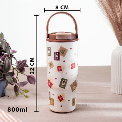 Artisan Matte  Heritage Print Anti-Rust Metallic Tumbler – 800ml-22×8 cm