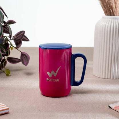 Signature Matte Pink-Blue Anti-Rust Metallic Mug – 280ml-10×6 cm