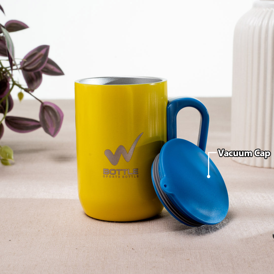Luxe Matte Yellow-Sky Anti-Rust Metallic Mug – 280ml-10×6 cm
