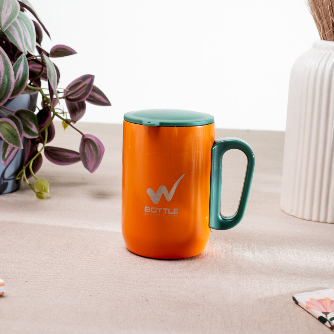 Urban Matte Orange-Green Anti-Rust Metallic Mug – 280ml-10×6 cm