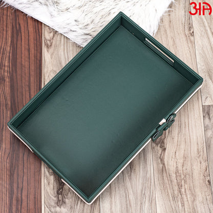 Bow Design Leather Tray (38x26x6) CM