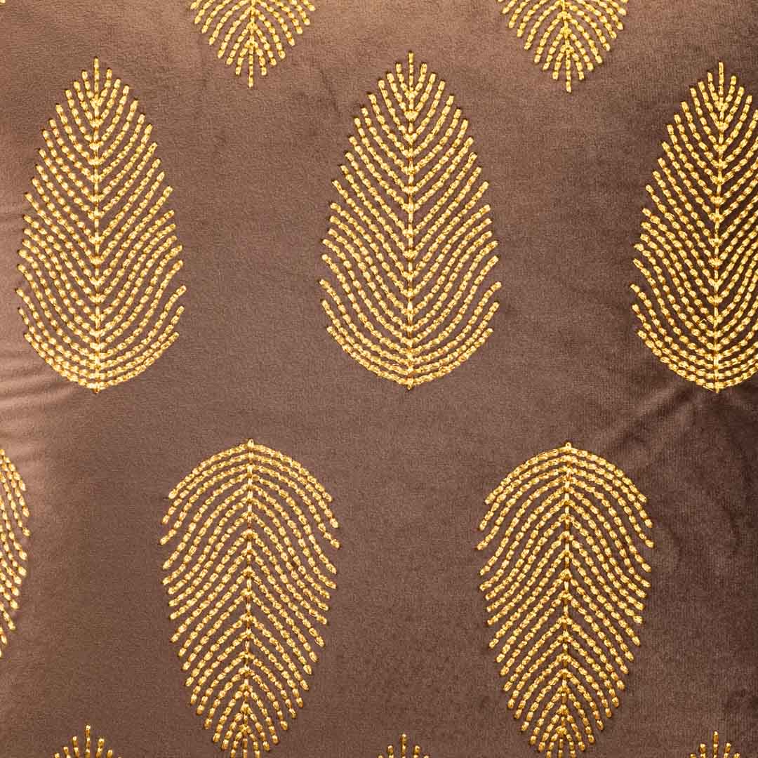 Luxurious Golden Dabka Cushion Cover