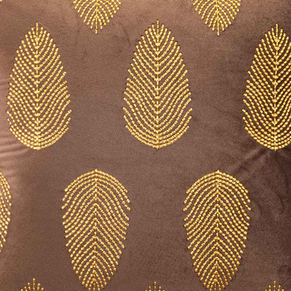 Luxurious Golden Dabka Cushion Cover