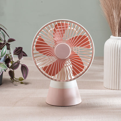 Desktop Table Fan – 16 x 24 x 10 CM-Pink Plastic Body