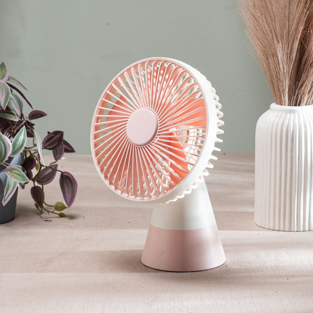 Desktop Table Fan – 16 x 24 x 10 CM-Pink Plastic Body